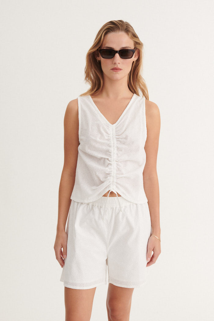 Basic Apparel Lotus Top Toppe 423 Bright White